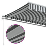 Tenda na ručno uvlačenje antracit i bijela 300 x 250 cm 3216038