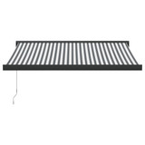 Tenda na uvlačenje antracit-bijela 3,5x2,5 m tkanina i aluminij 3216129