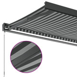 Tenda na uvlačenje antracit-bijela 3,5x2,5 m tkanina i aluminij 3216129