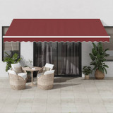 Tenda na ručno uvlačenje bordo 450 x 350 cm 3214986