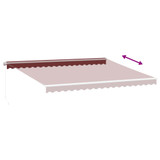 Tenda na ručno uvlačenje bordo 450 x 350 cm 3214986