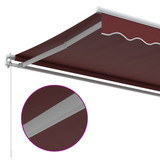 Tenda na ručno uvlačenje bordo 450 x 350 cm 3214986