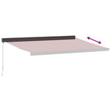 Tenda na ručno uvlačenje bordo 400 x 300 cm 3215320