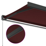 Tenda na ručno uvlačenje bordo 400 x 300 cm 3215320