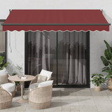 Tenda na ručno uvlačenje bordo 350 x 250 cm 3215299