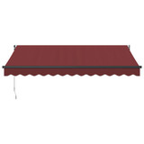 Tenda na ručno uvlačenje bordo 350 x 250 cm 3215299