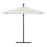 Vrtni suncobran s čeličnom šipkom bijeli 269x269x235 cm 4005081 Vrtni suncobran s čeličnom šipkom bijeli 269x269x235 cm 4005081