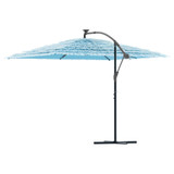 Vrtni suncobran s čeličnom šipkom plavi 290x290x238 cm 4005083 Vrtni suncobran s čeličnom šipkom plavi 290x290x238 cm 4005083