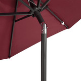 Vrtni suncobran s čeličnom šipkom bordo 225 x 225 x 212 cm 4005062