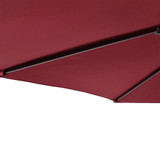 Vrtni suncobran s čeličnom šipkom bordo 225 x 225 x 212 cm 4005062