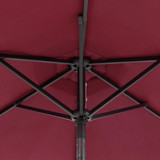 Vrtni suncobran s čeličnom šipkom bordo 225 x 225 x 212 cm 4005062