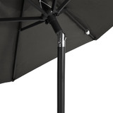 Vrtni suncobran s čeličnom šipkom antracit 225 x 225 x 212 cm 4005060
