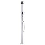 Vrtni tuš sa sivom bazom 220 cm aluminijski 3070786