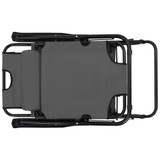 Sklopive  ležaljke 2 kom s naslonom za noge čelične sive