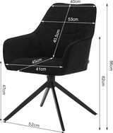 Blagovaonske stolice - crne EZS08sz-1