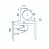 Stol za šminkanje Dali - Antracit Stol za šminkanje Dali - Antracit