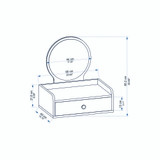 Stol za šminkanje Aura - bijela Stol za šminkanje Aura - bijela