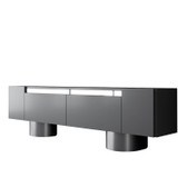 TV stalak Bohem - Antracit, Srebrna