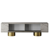 TV stalak Bohem - Travertin, Zlato