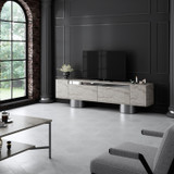 TV stalak Bohem - Travertin, Srebro