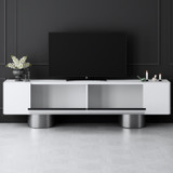 TV stalak Bohem - bijela, srebrna