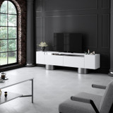 TV stalak Bohem - bijela, srebrna