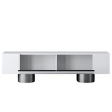 TV stalak Bohem - bijela, srebrna