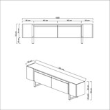 TV stalak Yildiz - Antracit, Zlatni