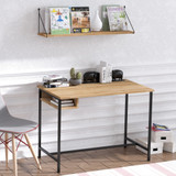 Radni stol Lou - Safirni hrast, crni