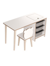 Radni stol Soho - bijela, siva