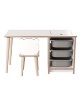 Radni stol Soho - bijela, siva