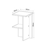 Noćni ormarić Leray - Antracit