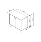 Višenamjenski ormar Lina - Orah