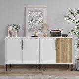 Konzola Callia - Bijela, Safirni hrast Konzola Callia - Bijela, Safirni hrast