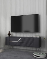 TV stalak Retrolp5 - Antracit, Srebrna
