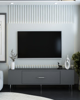 TV stalak Dekos - Antracit, Srebrni TV stalak Dekos - Antracit, Srebrni