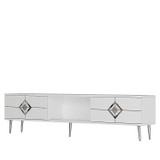 TV stalak Razbojnik - Bijela, Srebrna