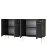 Konzola Belly KB150 - Antracit, Zlatna