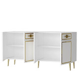 Konzola Trbuh KB150 - Bijela, Zlatna