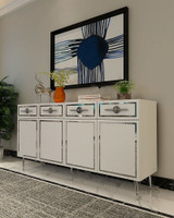 Konzola Belly KB150 - Bijela, Srebrna