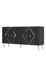 Konzola Domino KB150 - Antracit, Srebrna