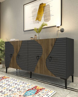 Konzola Rod KB150 - Antracit, Orah
