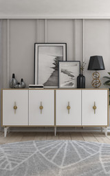 Konzola Figora - Safirni hrast, bijela