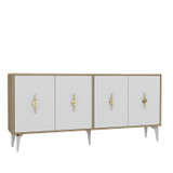 Konzola Figora - Safirni hrast, bijela