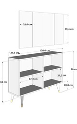 Konzola Quart Ramada - Zlatna, Antracit
