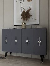 Konzola Quart Ramada - srebrna, antracit