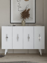 Konzola Quart Ramada - srebrna, bijela