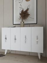 Konzola Quart Ramada - srebrna, bijela