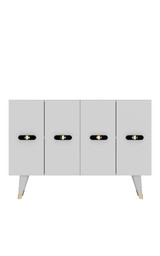 Konzola Quart V - Zlatna, Bijela