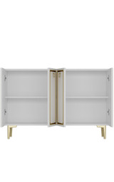 Konzola Wolly KM120 - Bijela, Zlatna Konzola Wolly KM120 - Bijela, Zlatna